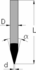 Glodala za graviranje - Solid Carbide Engraving Tools